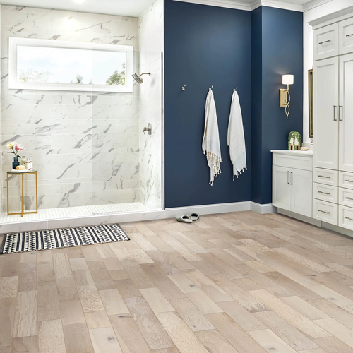 Waterproof flooring in a bright bathroom | Floor Systems in Lisbon, ME