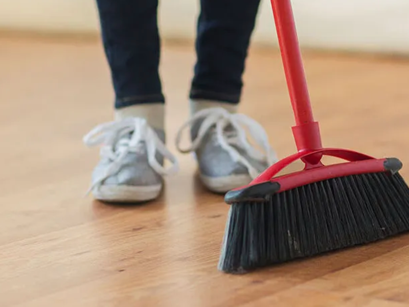 Sweeping vinyl floor | Floor Systems in Lisbon, ME