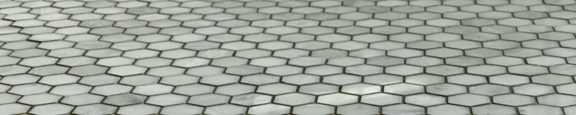 Tile in a honeycomb pattern at Floor Systems in Lisbon, ME