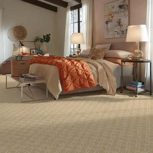 Cozy bedroom with Shaw Carpet